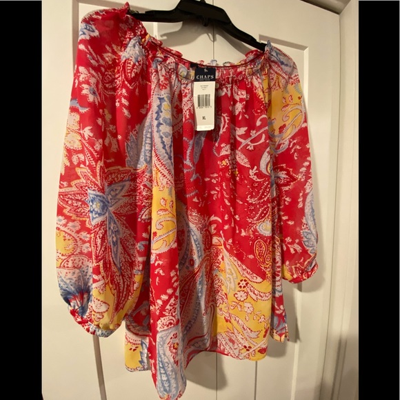 🔥HP🔥 NWT $60 Chaps womens XL top dress shirt blouse - Picture 3 of 7